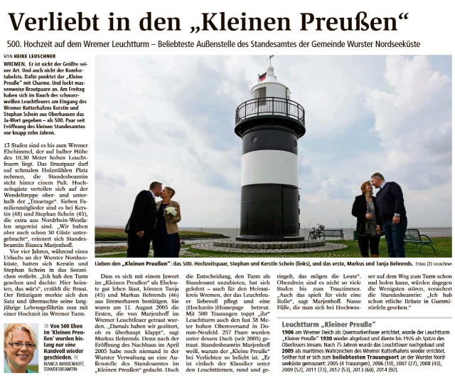 Il faro Petite Prusse — Wurster Nordseeküste