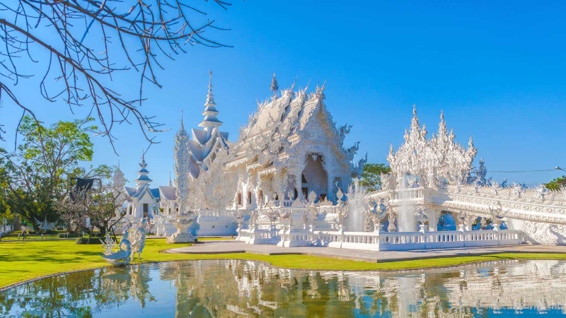 Wat Rong Khun el templo blanco — ตำบล ป่าอ้อดอนชัย
