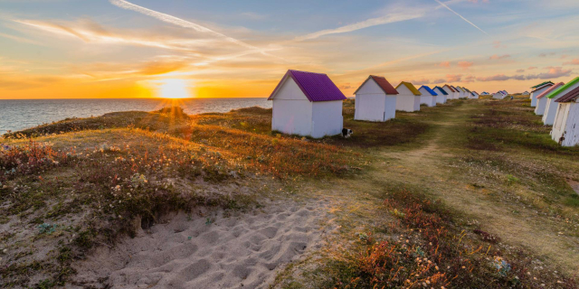 Gouville-sur-Mer and the charming beach huts — Gouville-sur-Mer