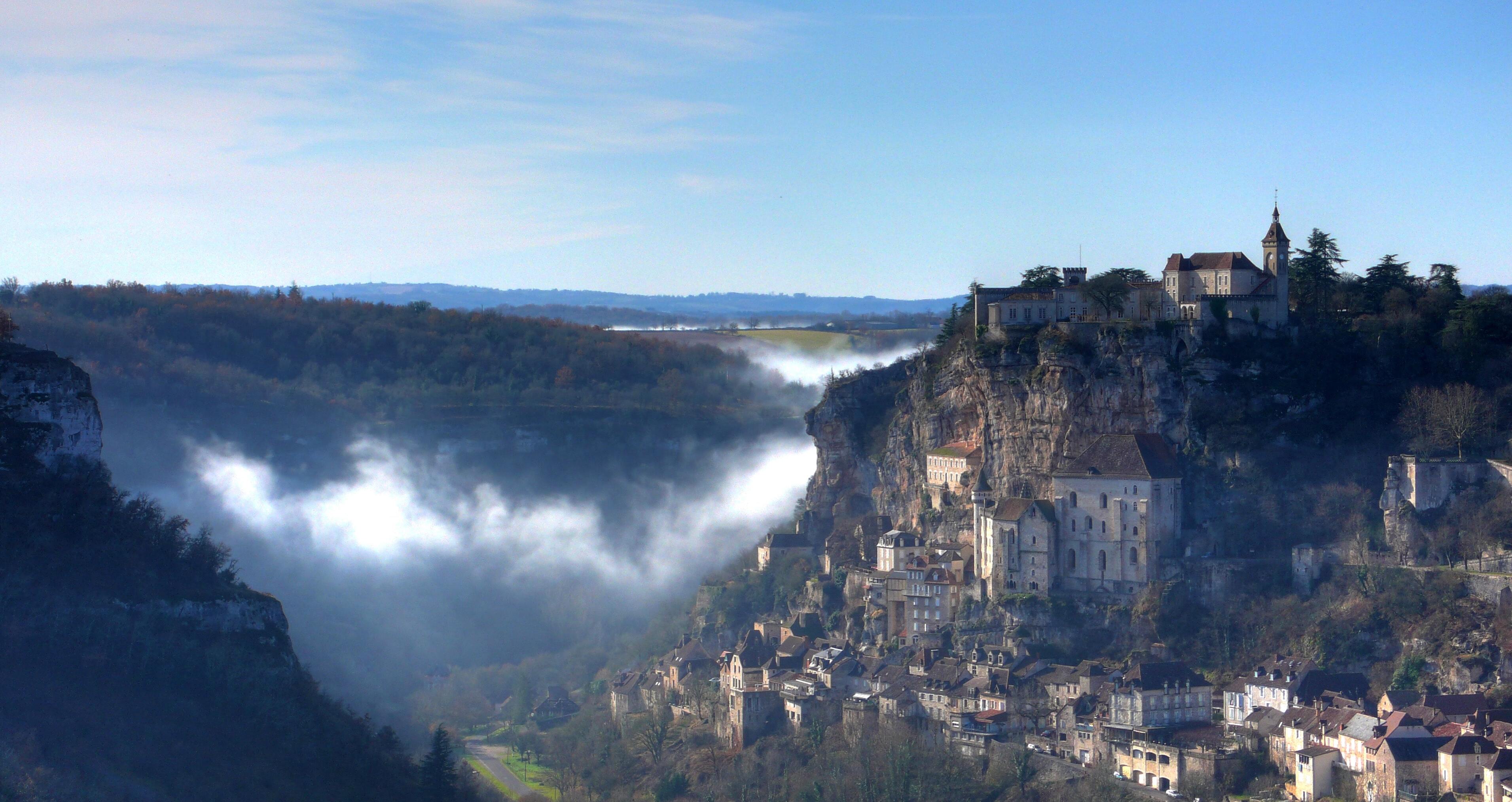 Rocamadour is a small village built on a steep rocky wall of the valley side. - Rocamadour | Secret World Trip Planner