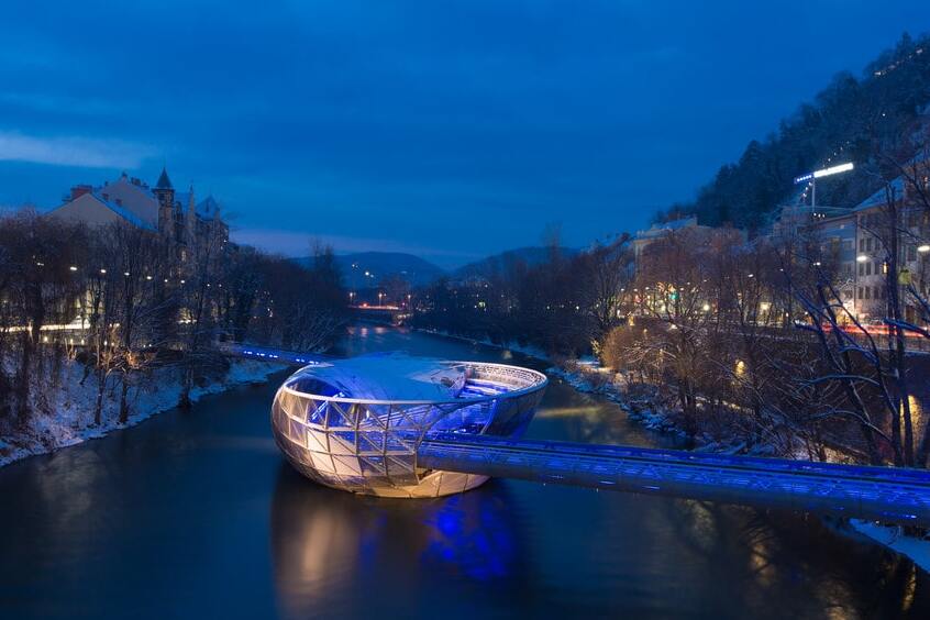 The Murinsel  in Graz, Austria — Graz