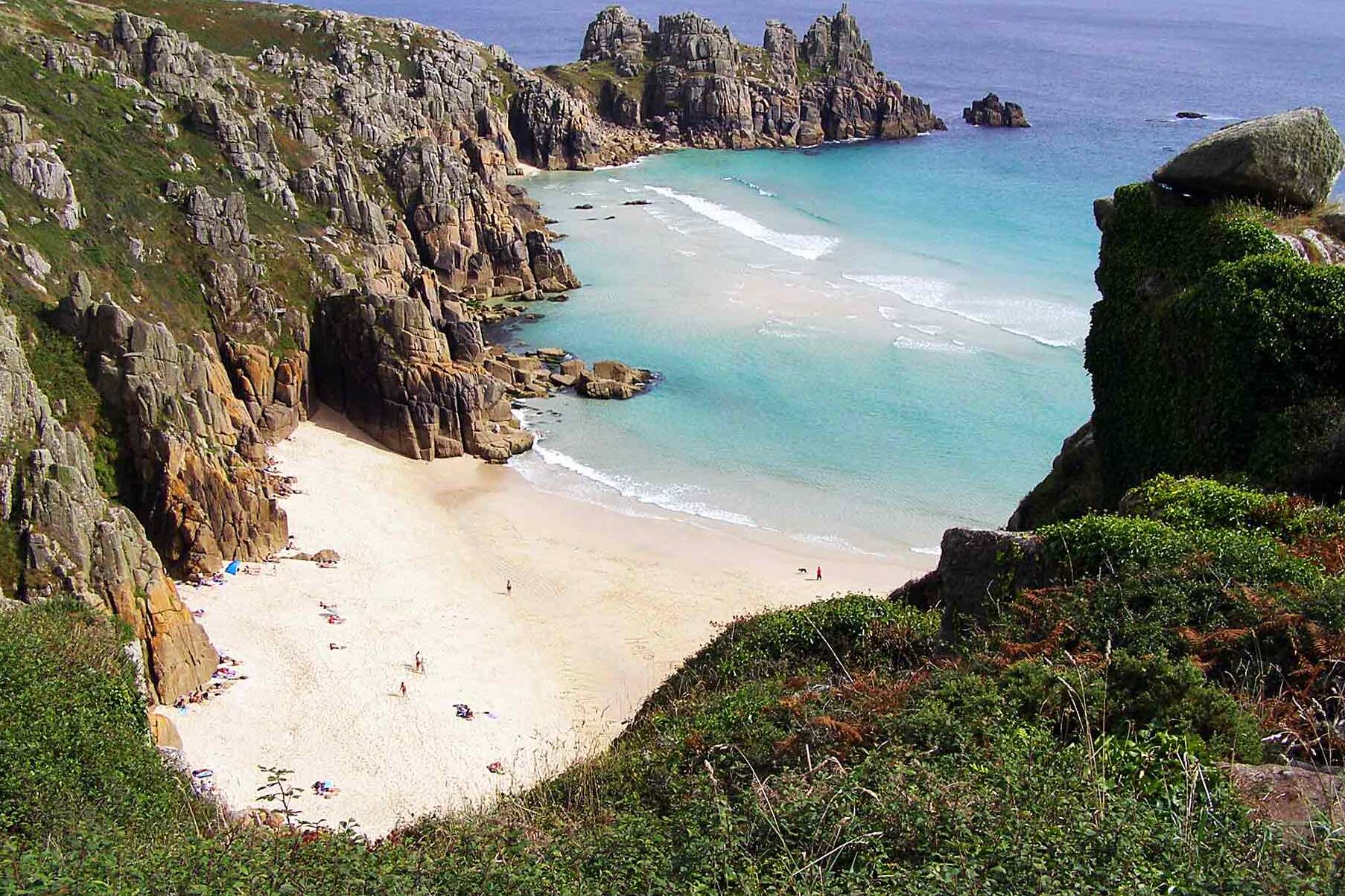 La playa de Porthcurno es una de las más hermosas del mundo. — Porthcurno
