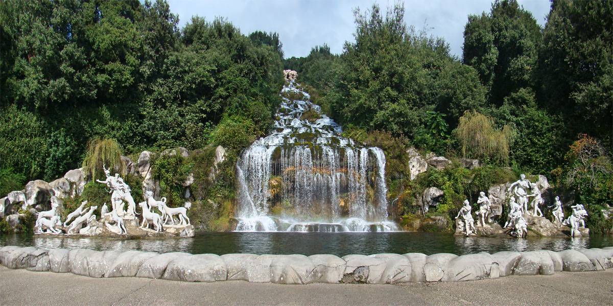 Diana and Actaeon fountain and waterfall - Caserta | Secret World Trip Planner
