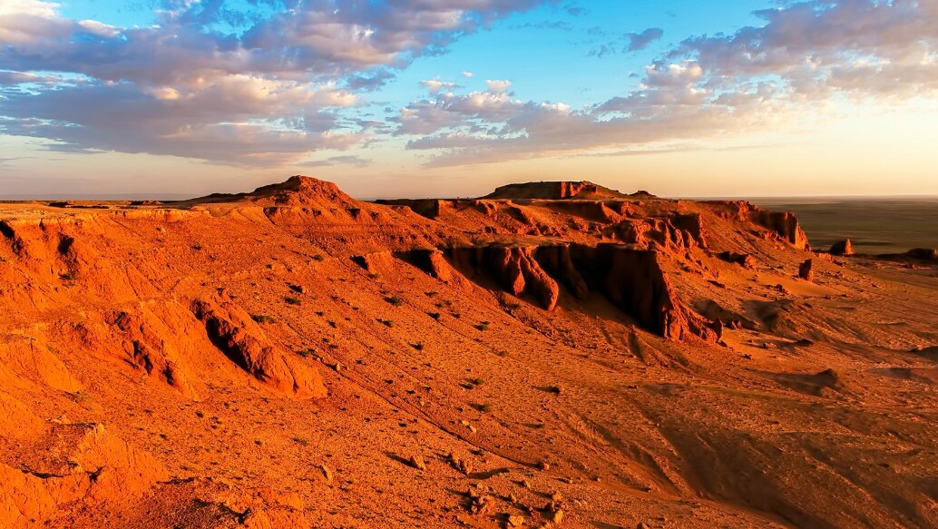 The Flaming Cliffs, also known as Bayanzag — Bajanzag